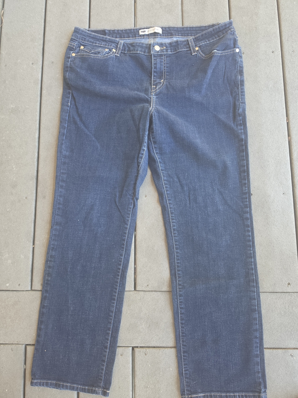 Levi's Women's Straight-Leg Jeans in Dark Blue